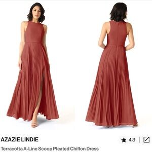 Azazie Terracotta Maxi Dress